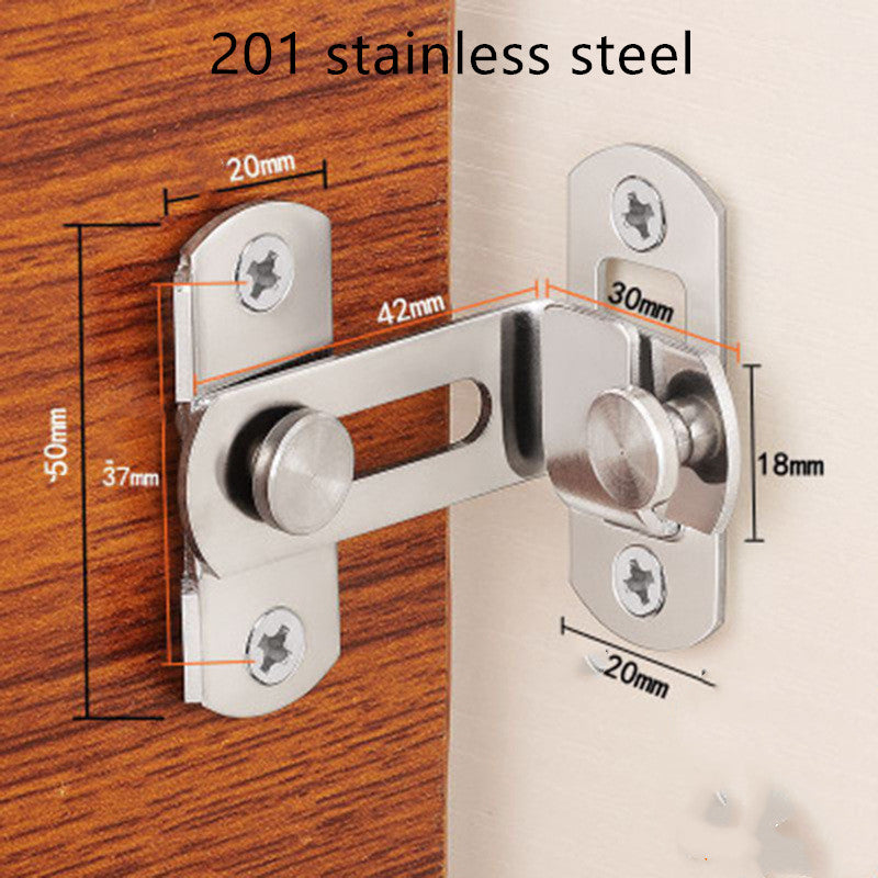 Door bolt stainless steel right angle lock