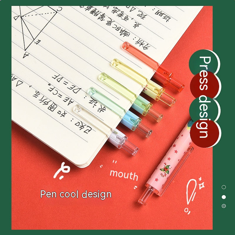 Christmas Reward Gift Press Gel Pen Ball Pen Signature Pen