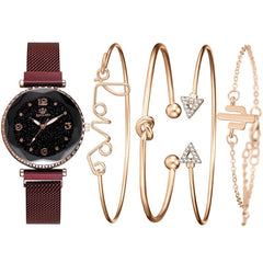 Fashion women's quartz watch bracelet bracelet set