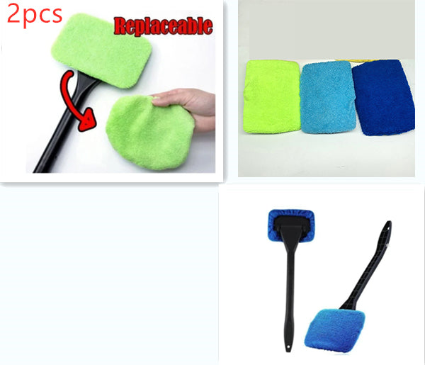 Car Window Pivoting Microfiber Cleaner Auto Window Cleaner