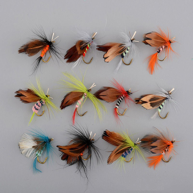 12 PCS insect fishing hook