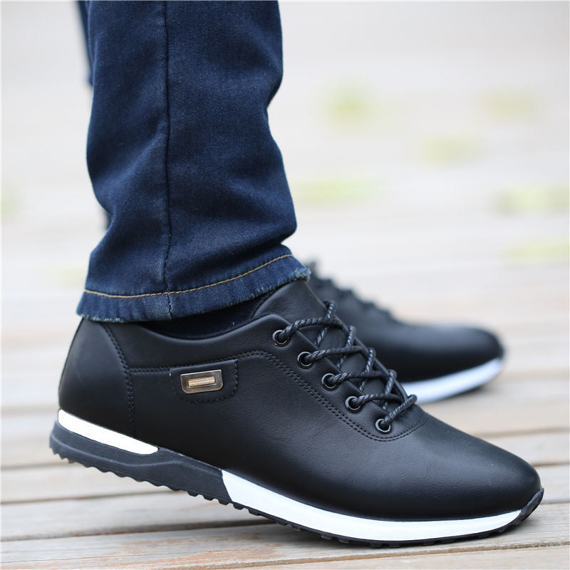 Waterproof leather sneakers