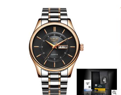 Fashion trend business waterproof steel belt watch men's multi-function luminous