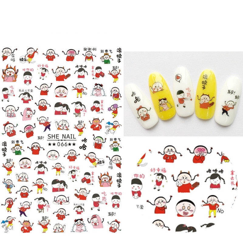 Cartoon character sticker manicure sticker