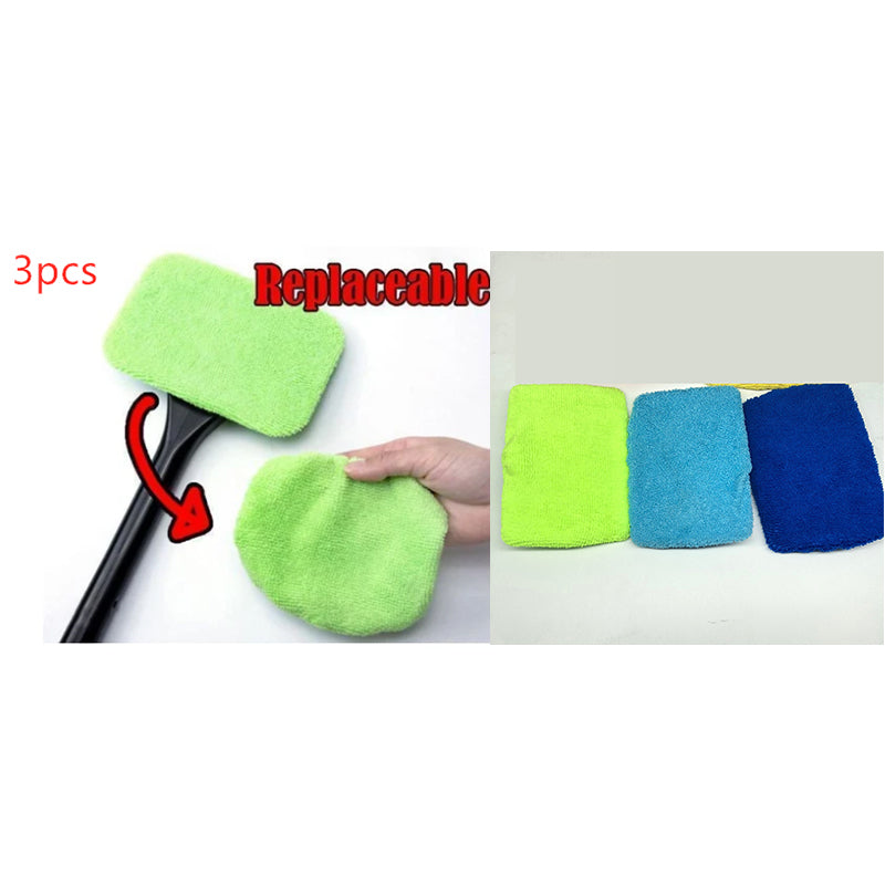 Car Window Pivoting Microfiber Cleaner Auto Window Cleaner