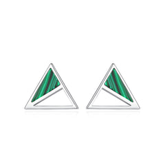 European and American Malachite Stud Earrings