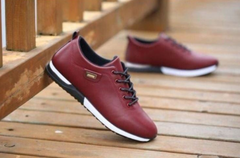 Waterproof leather sneakers