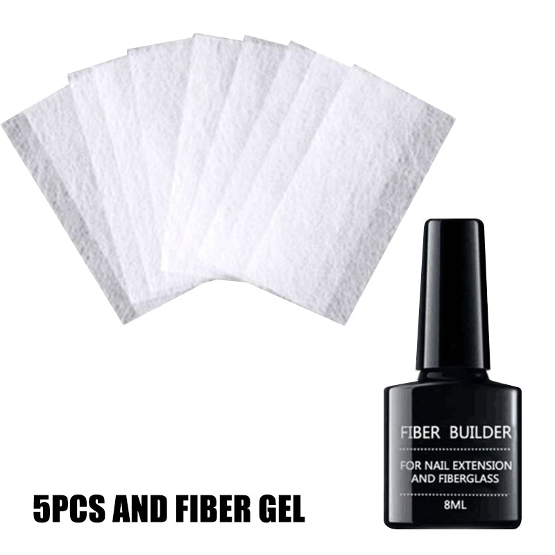 Fiber extension adhesive nails