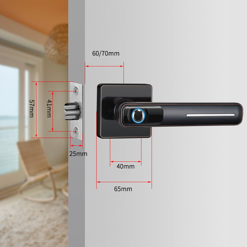 Smart Hand Fingerprint Square Ball Door Lock