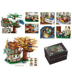 4761pcs Forest Tree House Model Building Blocks with Figures DIY Assembly Small Particle Bricks Toys for Children Christmas Gift