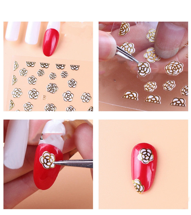 Nail Applique Patch Blooming Dried Flower Phototherapy Nail Polish Glue