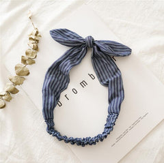 Knotted Rabbit Ears Hair Band Headband Three-state Jewelry Female Denim Elastic Tie Hair Hoop Headwear