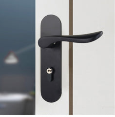 Indoor Universal Black Split Lock Bedroom Magnetic Mute Door Lock Solid Wood Door Lock Household Room Door Handle Lock