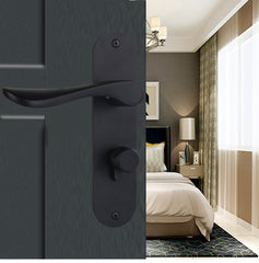 Indoor Universal Black Split Lock Bedroom Magnetic Mute Door Lock Solid Wood Door Lock Household Room Door Handle Lock