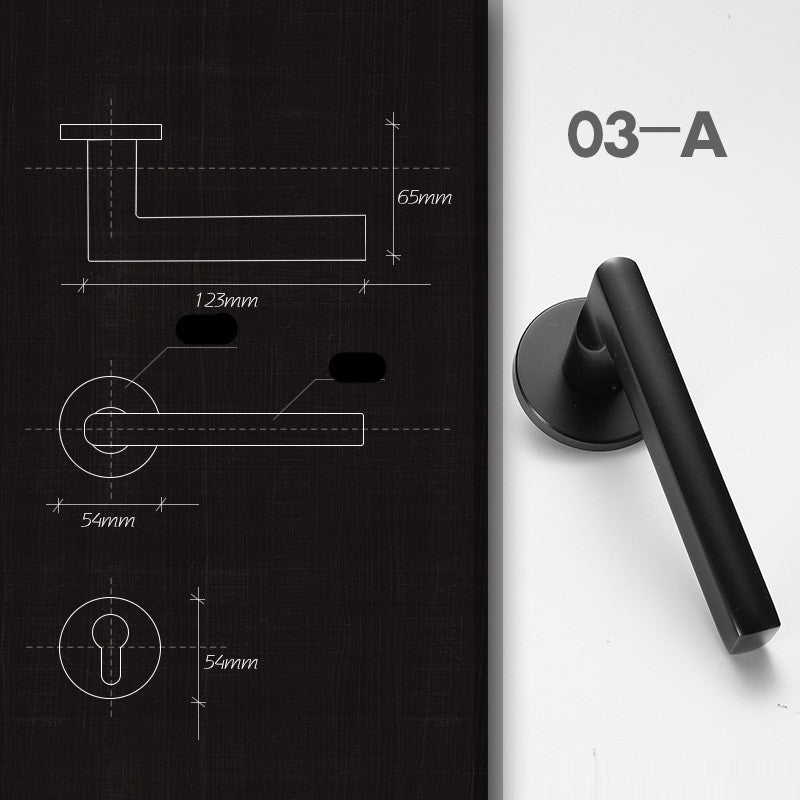 Black Split Lock Bedroom Magnetic Silent Door Lock