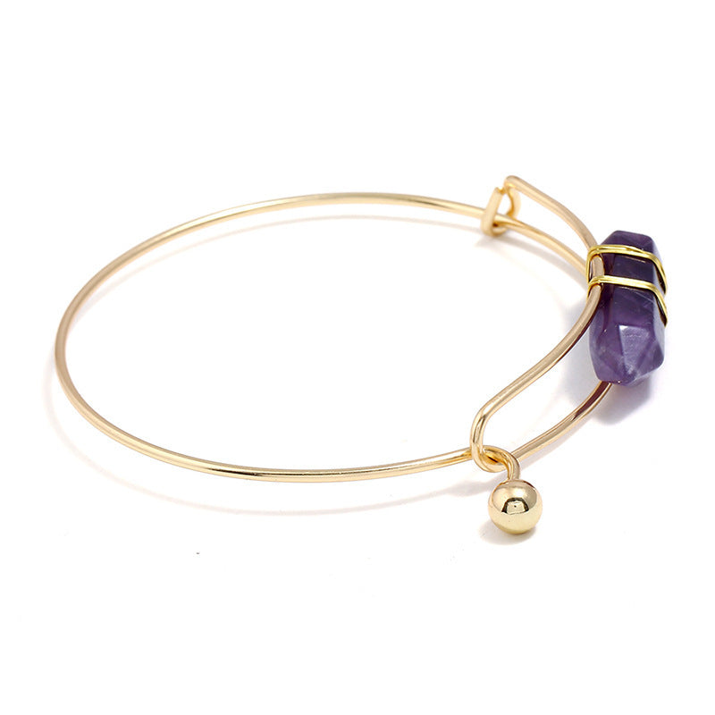 Bracelet Jewelry Fashion Geometric Shape Natural Gem Metal Bracelet Women