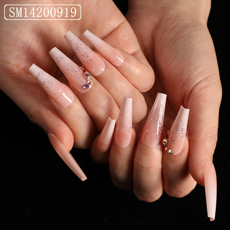 Assemble Ballet Nails, Trapezoidal Coffin, Fake Nails, Wear Nail Art Patches