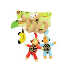 Baby Toys for Children 0-12 Months Plush Rattle Crib Spiral Hanging Mobile Infant Newborn Stroller Bed Animal Gift Happy Monkey