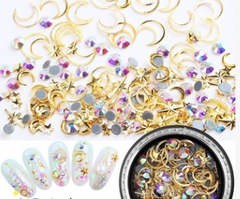 Crystals Stones Charming Mix Nail Art Decoration Rose Jewelry Gel Glitter Decors Tips Decoration