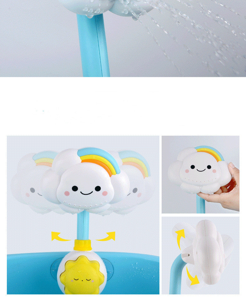 Baby Bath Toys, Children'S Water Bath Toys, Boys And Girls, Infants And Young Children, Manual Rainbow Cloud Spray Shower