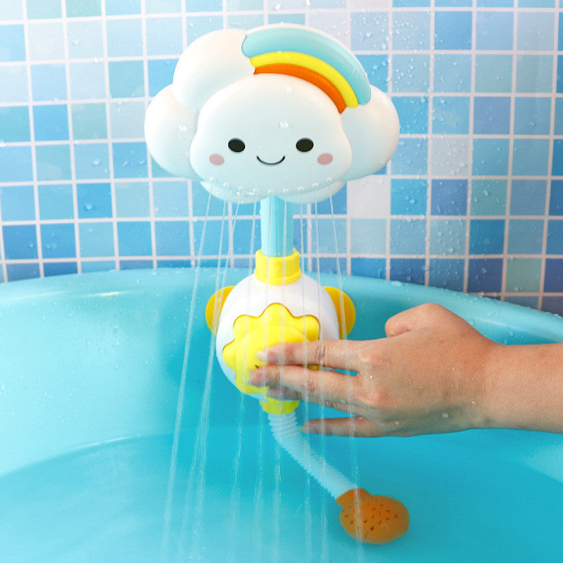 Baby Bath Toys, Children'S Water Bath Toys, Boys And Girls, Infants And Young Children, Manual Rainbow Cloud Spray Shower