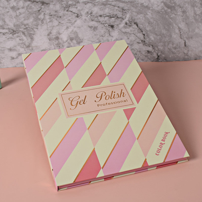 Nail Color Card Book Nail Polish Glue Model Book Inlaid Pattern