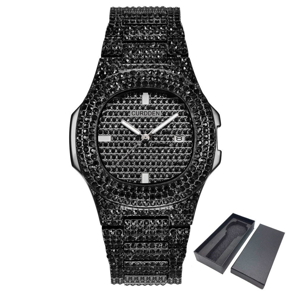 Dropshipping ICE-Out Bling Diamond Luxury Watch Men Gold Hi