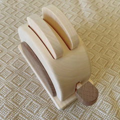 Basswood Log Breakfast Combination Bread Machine Milk Black Walnut Children Play House Wooden Toys