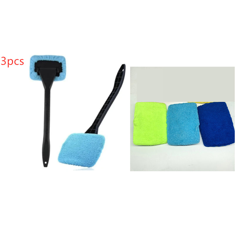 Car Window Pivoting Microfiber Cleaner Auto Window Cleaner