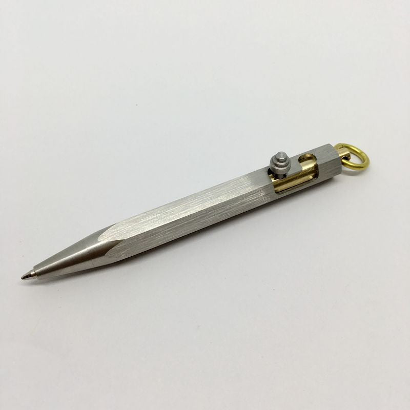 Six-sided stainless steel brass pen