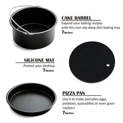 Air fryer accessories cake bucket pizza pan 7 inch