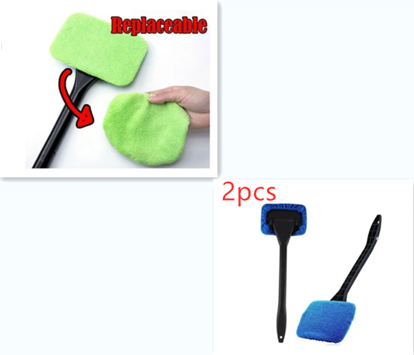 Car Window Pivoting Microfiber Cleaner Auto Window Cleaner