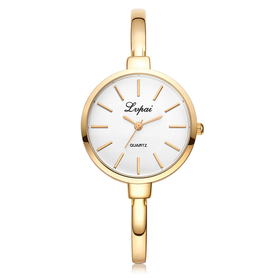 Lvpai Rose Gold Women Bracelet Watches Fashion Luxury Quartz-Watches Brand Ladies Casual Dress Sport Watch Clock