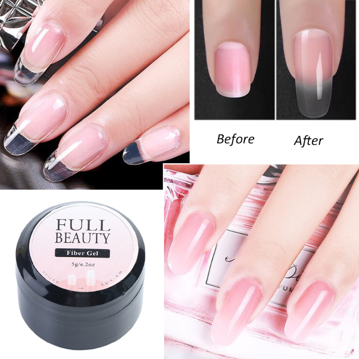 Creacked Repair Glue Nail Fiber Silk Extension Gel Fiberglass Poly UV Builder Gel Polish Manicure Art Prolonged Tool