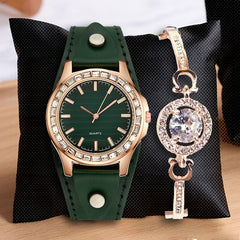 Light Luxury Watch Full Diamond Bracelet Women's Watch Simple