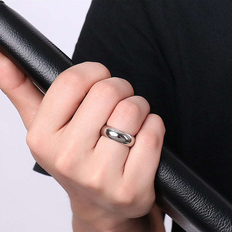 Light body titanium steel ring