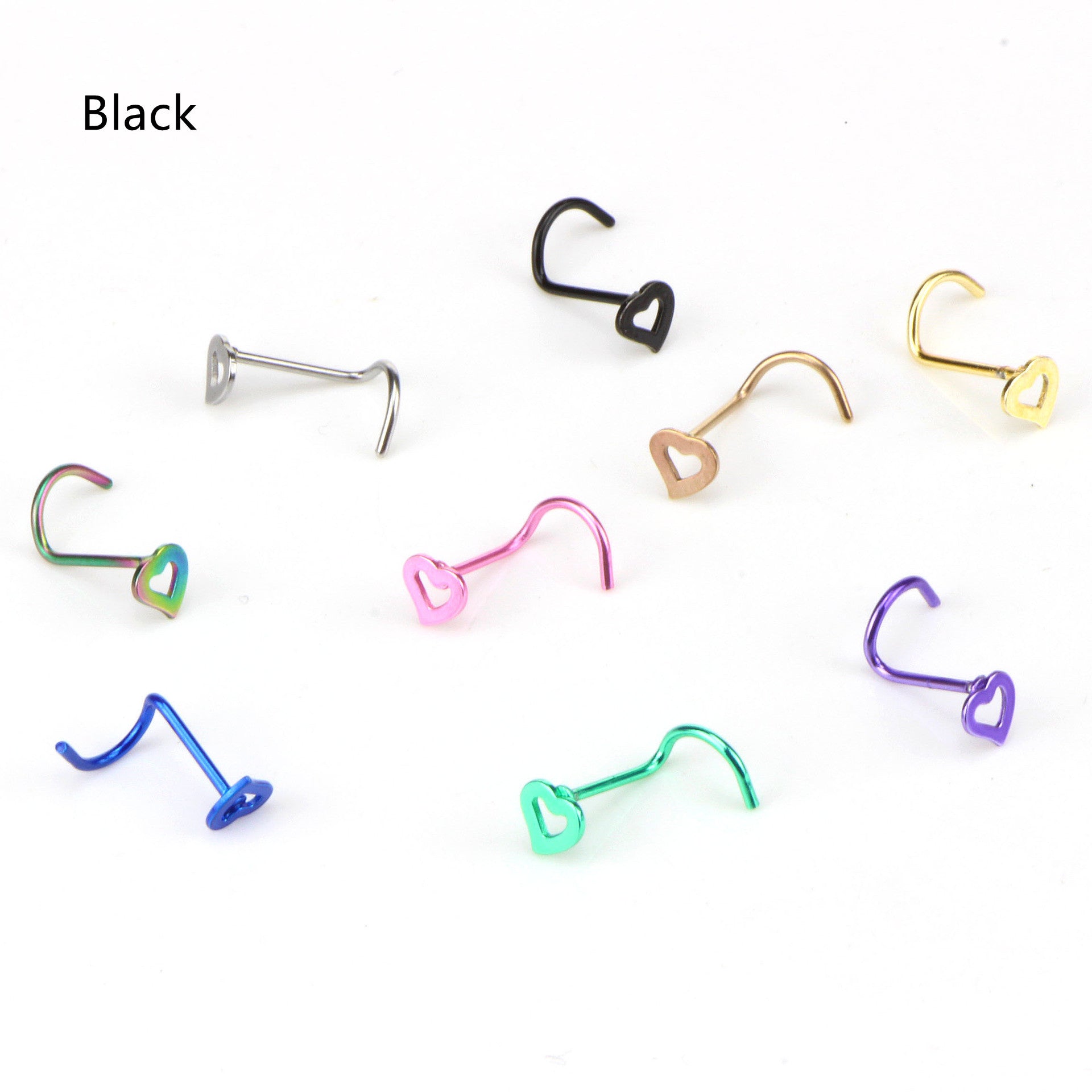 Love Nose Nails Stainless Steel Curved Nose Nails