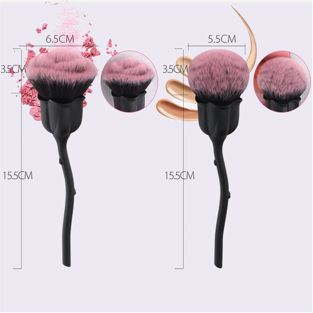 Rose makeup brush