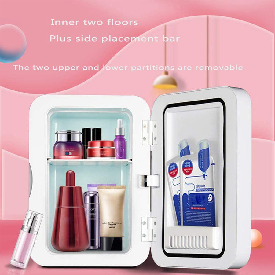 Mini Makeup Fridge Portable Cosmetic Refrigerator Cooler and Warmer Freezer for Perfume Beauty Skincare Products