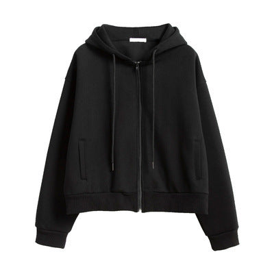 All-Match Hong Kong Style Loose Hooded Cardigan