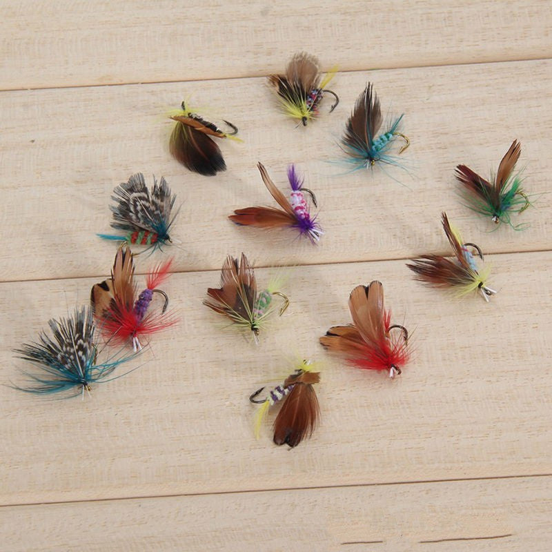 12 PCS insect fishing hook