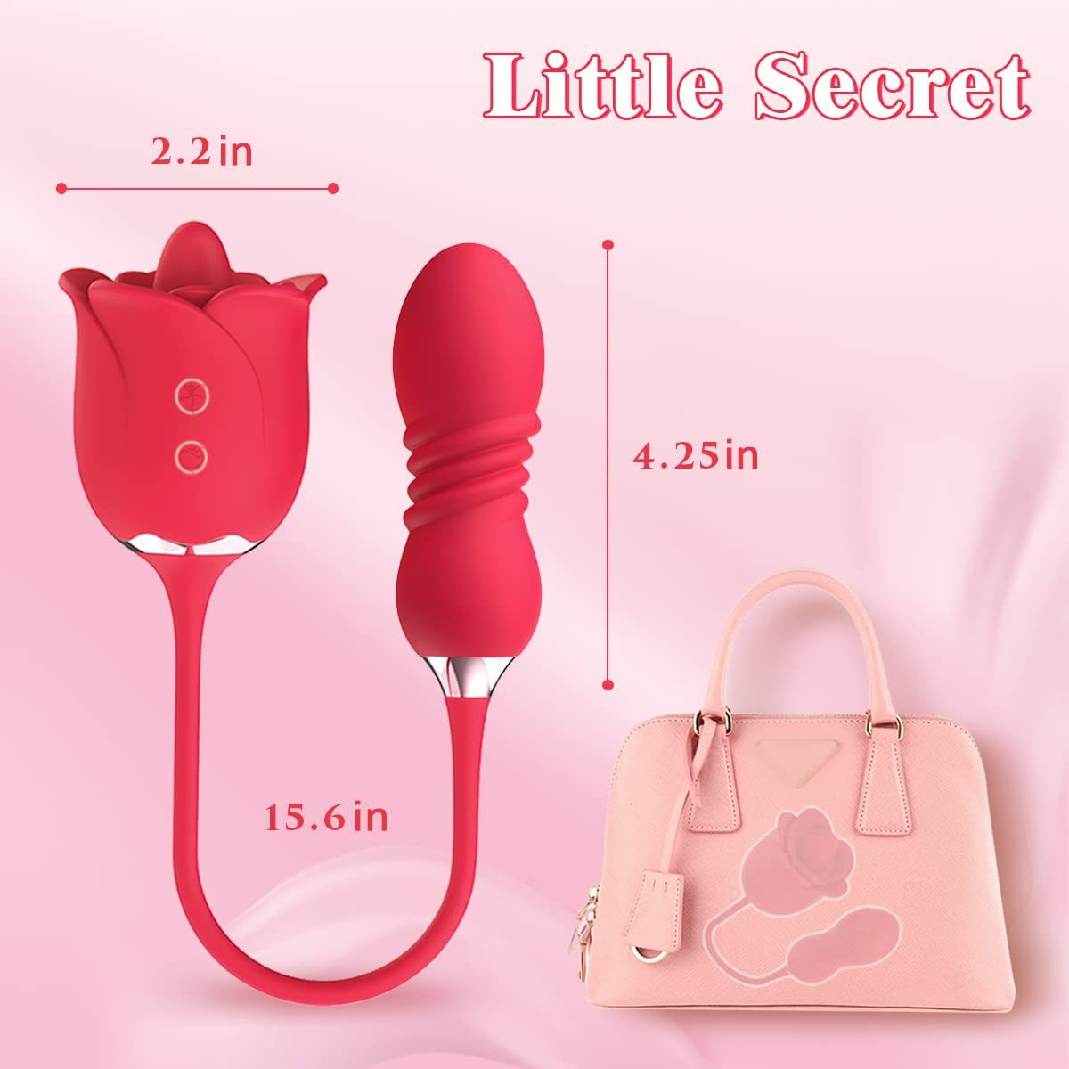 Women's Telescopic Massage Vibrator Rose