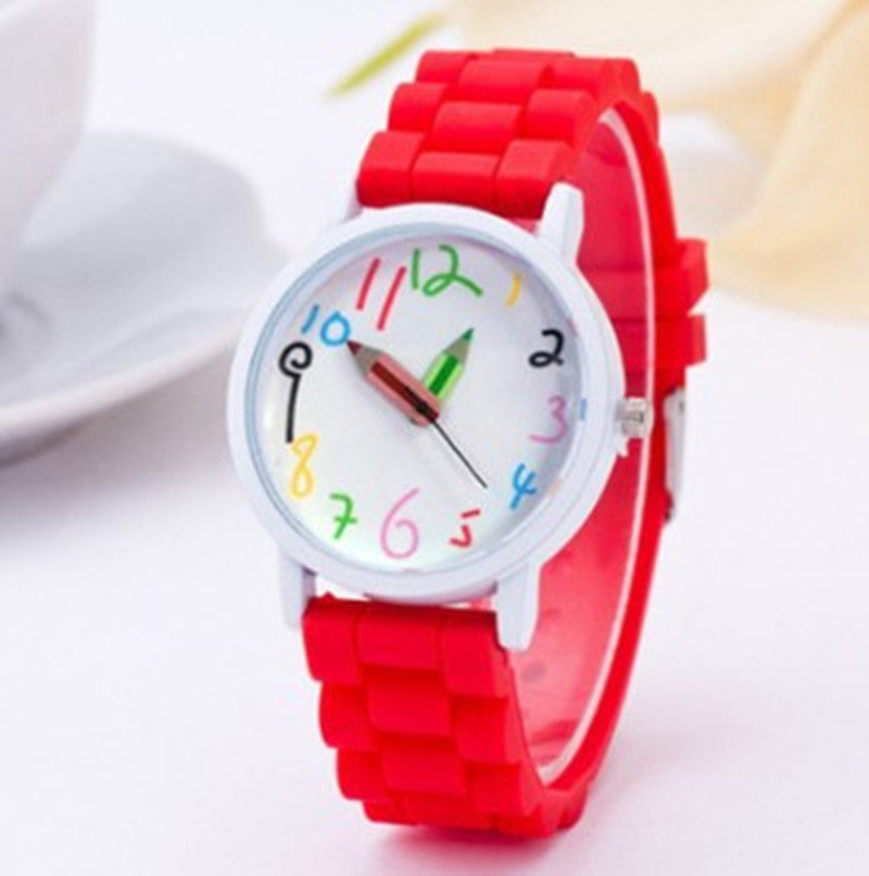 Explosive Silicone Pencil Watch Fashion Painted Quartz Watch