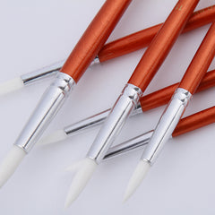 12Pcs  Lot Round Shape Nylon Hair Wooden Handle Paint Brush Set Tool For Art School Watercolor Acrylic Painting