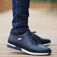 Waterproof leather sneakers