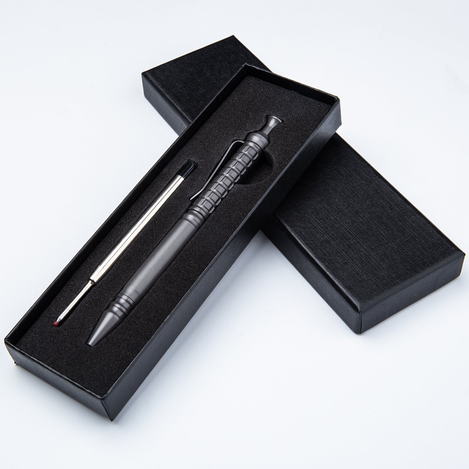 On-the-go Decompression Push-action Pen Titanium Tactical