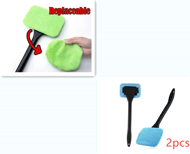 Car Window Pivoting Microfiber Cleaner Auto Window Cleaner