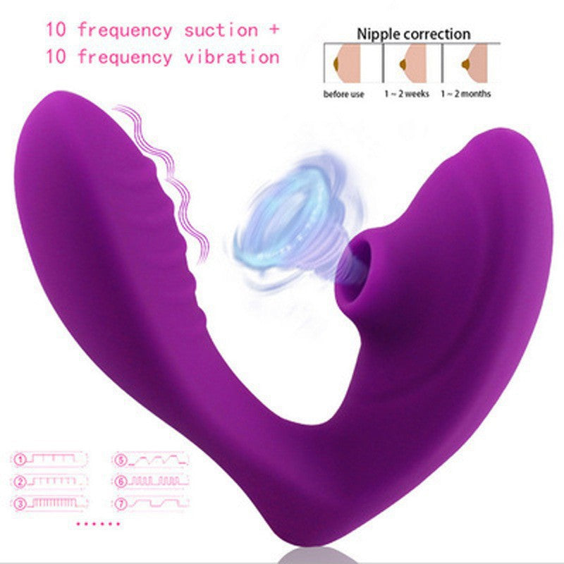 Sucking Vibrator Women's Double-headed Massage