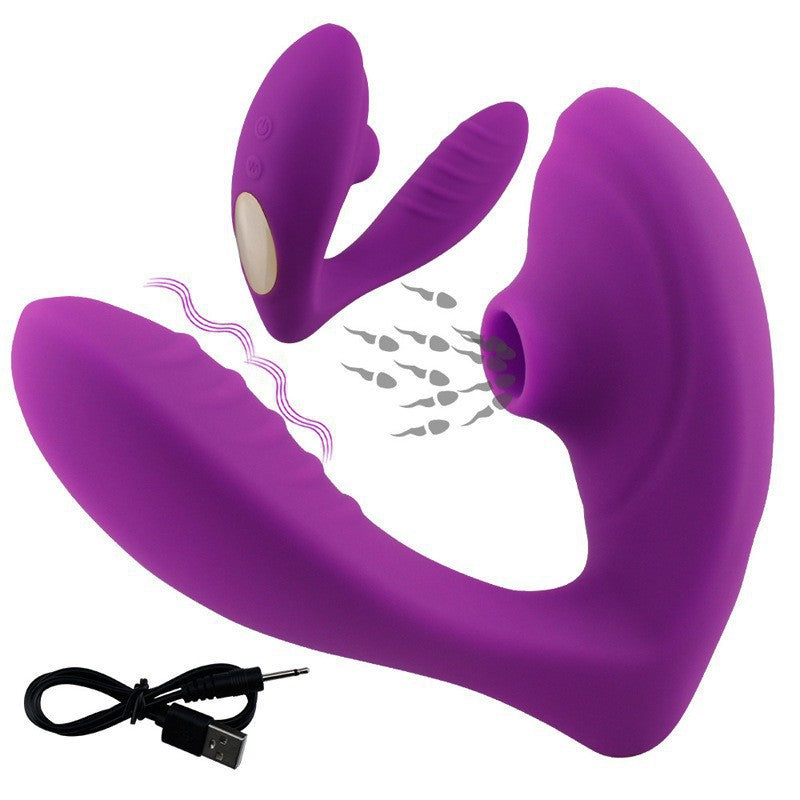 Sucking Vibrator Women's Double-headed Massage