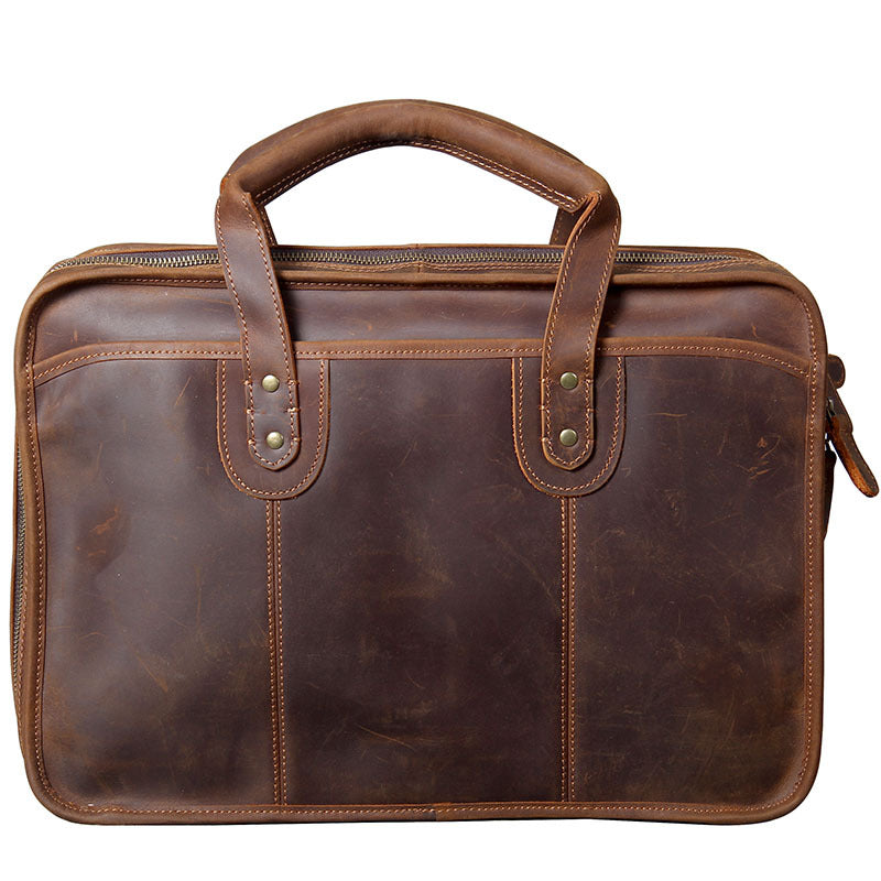 Men's Handmade Leather Laptop Bag Luggage